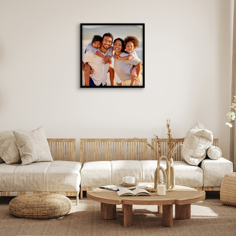 Americanflat Picture Frame - Thin Border Poster Frame with Plexiglass for Wall Display, 25" x 25", Black