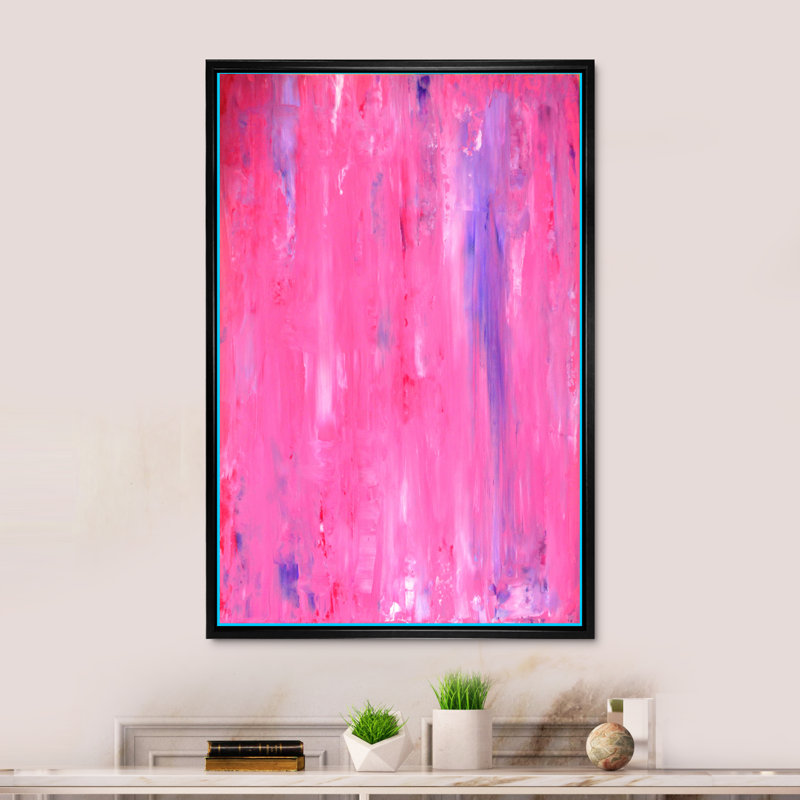 Abstrait, univers - peinture, H 20 po x l 12 po, Cadre flottant noir