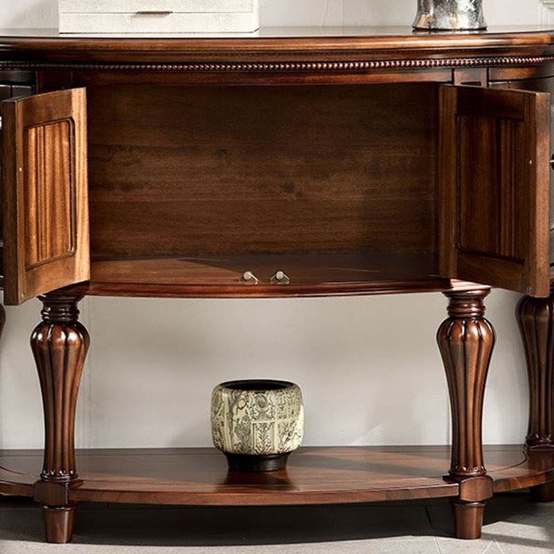 Buffet demi-cercle rétro en bois massif