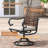 6-Person 53" Round Outdoor Dining Set With Cushioned Swivel PE Rattan Chairs-594730767