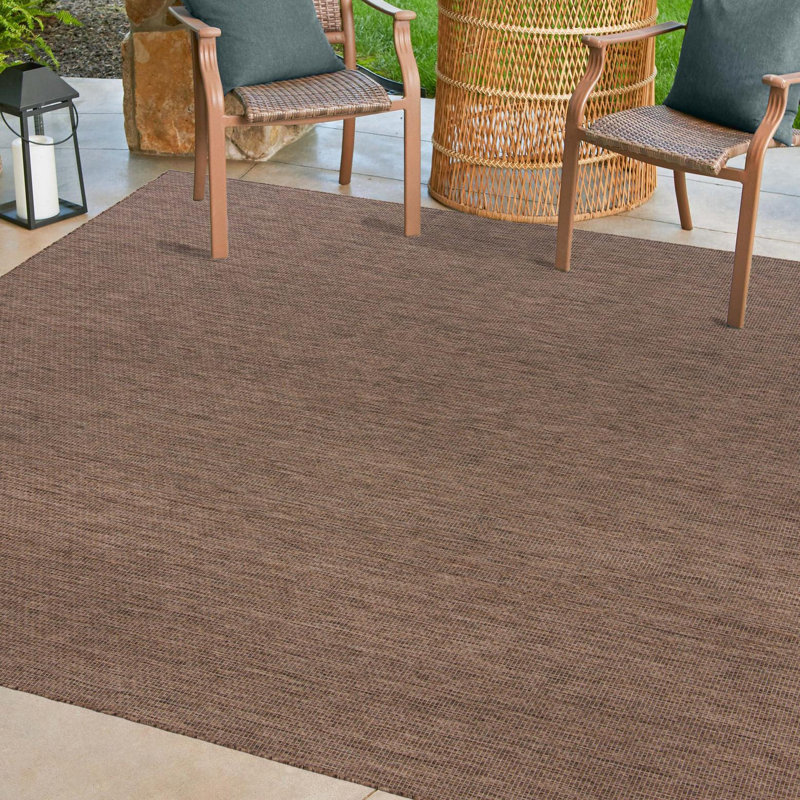 Tapis intérieur brun clair Abderus, Carré 7 pi 10 po