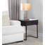 Lampe de table contemporaine en céramique brun et métallique brun avec abat-jour champagne 22 po Tania