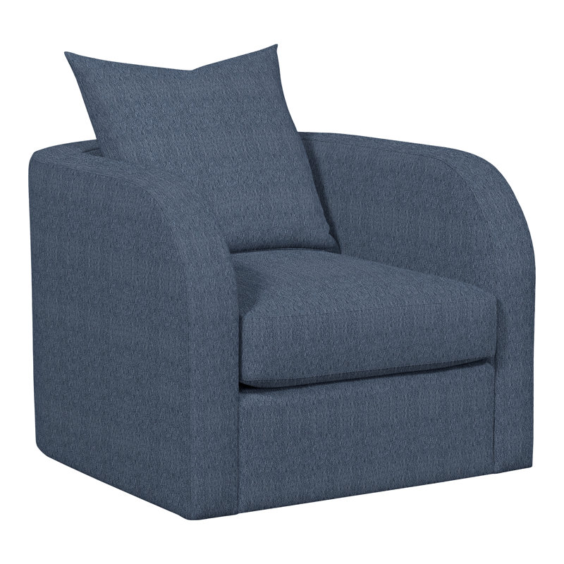 Ostrum By Thom Filicia Swivel Armchair, Navada Blue