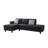 Modular 4 - Seat Linen With Hidden Drawers And Coordinated Pillows Wood Frame, Medium Soft Foam Seating, Black Gray Colors, 97 Inches Deep, 57 Wide, 34 High, 162.7 Lbs Reconfigurable Storage For-837577994