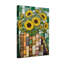 Plantes et fleurs, tournesols, livres, mosaïque, impression sur toile-1231699893