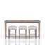 Console en verre avec 3 tabourets