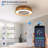 21" Rope Wrapped Enclosed Ceiling Fan with Light & Remote Control