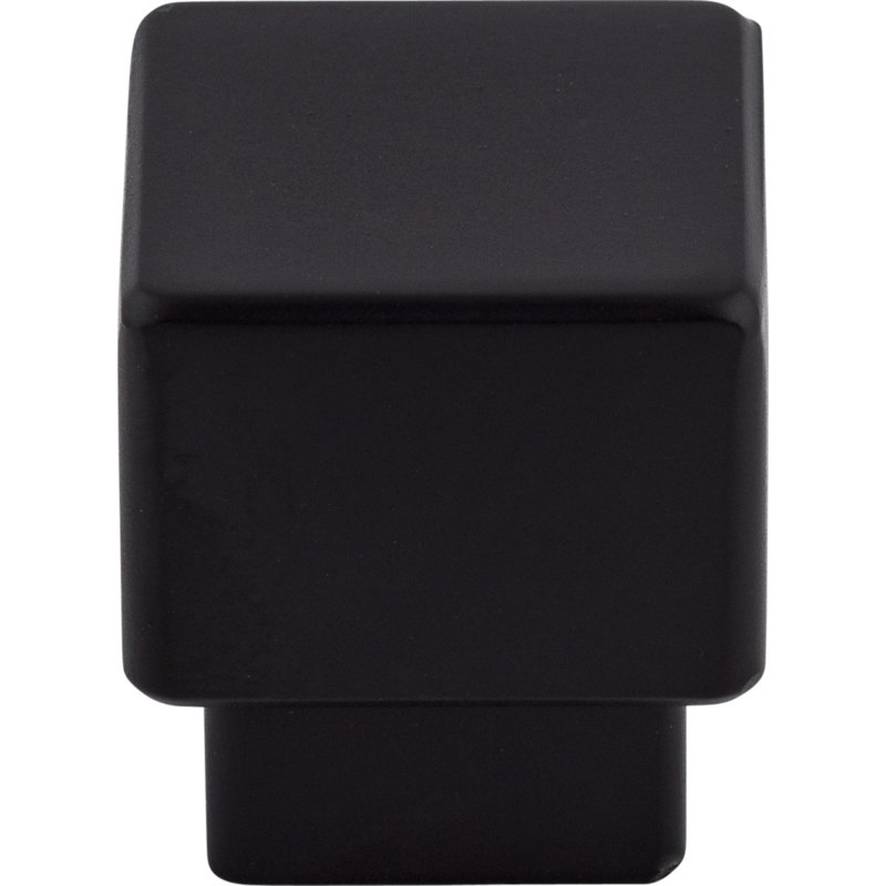 Tapered Square Knob, Flat Black, 1" Knob Length