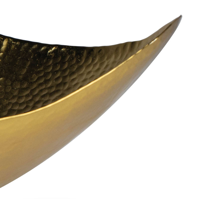 Milo Stainless Steel Decorative Bowl, 5" H x 10" W x 10" D
