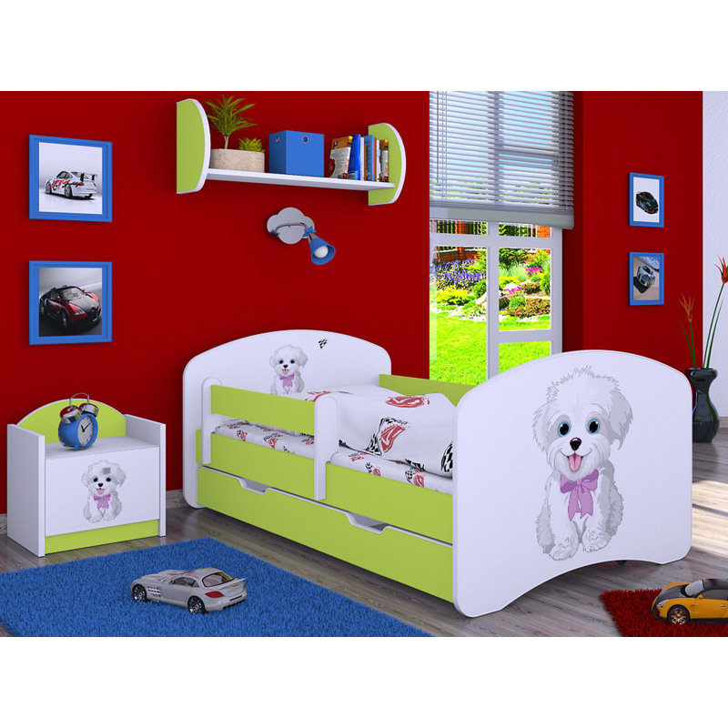 Mapleview Cabin Bed Themed Beds with Storage Included, Green