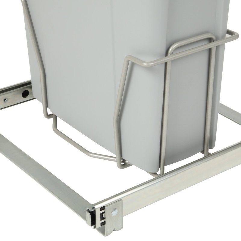 Poubelle escamotable 5 gallons Real Solutions, Gris, H 17,3 po x l 14,375 po x P 16 po
