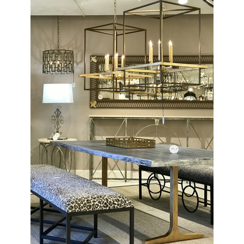 Kayce 6 - Light Lantern Rectangle Chandelier