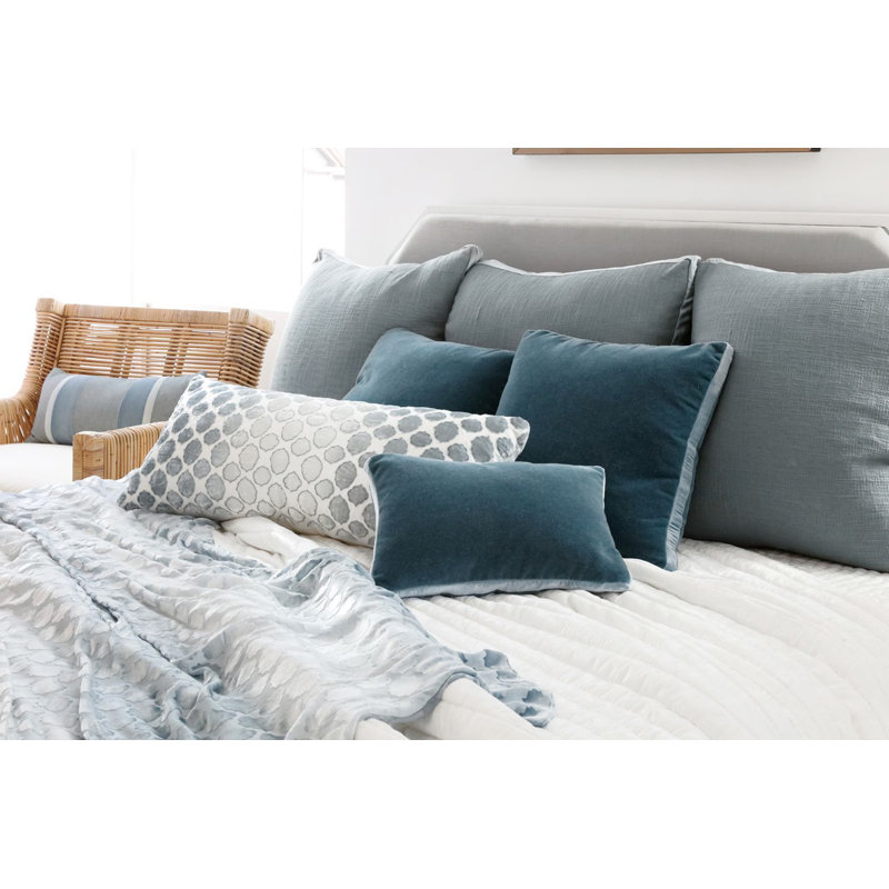 Stripe Lumbar Pillow Cover & Insert, Sage, 12" x 24"
