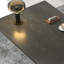 Bureau en bois massif noir + demi-cercle transparent + acier + acrylique avec 2 tiroirs-448856688-448856690