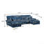Canapé modulaire moderne en U en chenille-2041540902