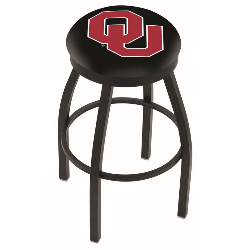 NCAA 36" Swivel Bar Stool, Oklahoma, Black