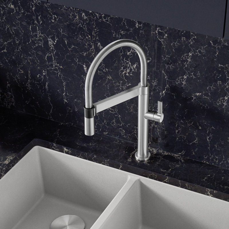 Robinet de cuisine blanc semi-professionnel Blanco Culina, Acier classique