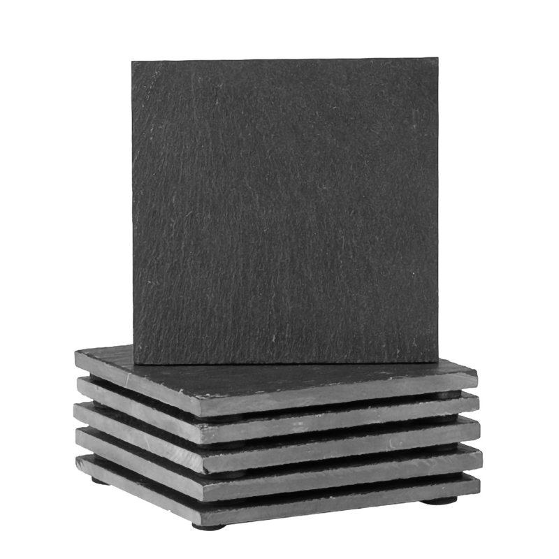 Stoneware Square 6 Piece Coaster Set