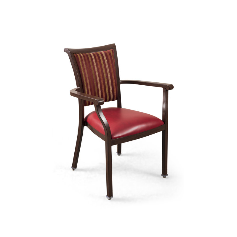 Chaise avec accoudoirs Alienor - rouge