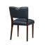 Chaise de salle à manger en similicuir bleu minuit - ensemble de 2