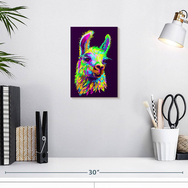 Brampt Abstract Llama, 12" H x 8" W