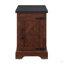 Table de bout Farmhouse Table de bout rectangulaire Farmhouse avec porte de grange et tablette de rangement réglable, table d'appoint rustique pour salon-2125119626
