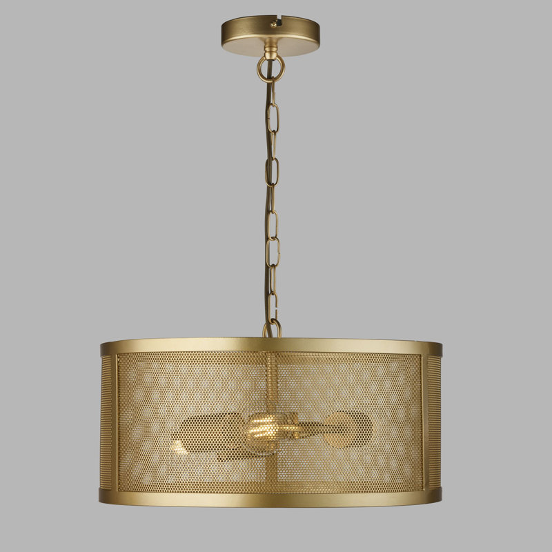 Howe 3-Light Drum Chandelier, Gold