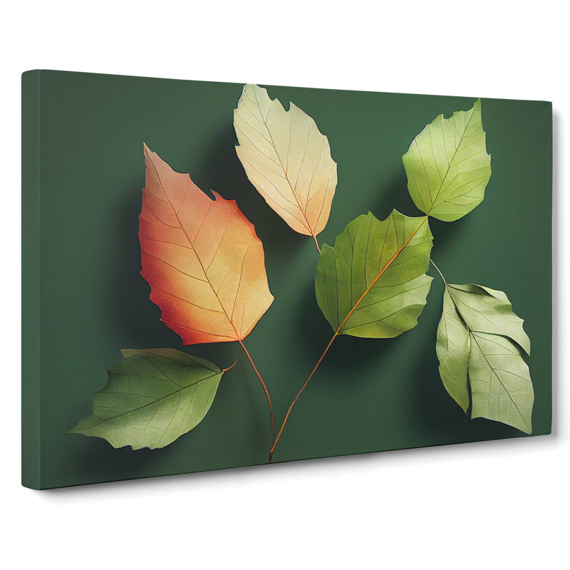 The Garden Leaves - Wrapped Canvas Print, 35cm H x 50cm W x 3cm D