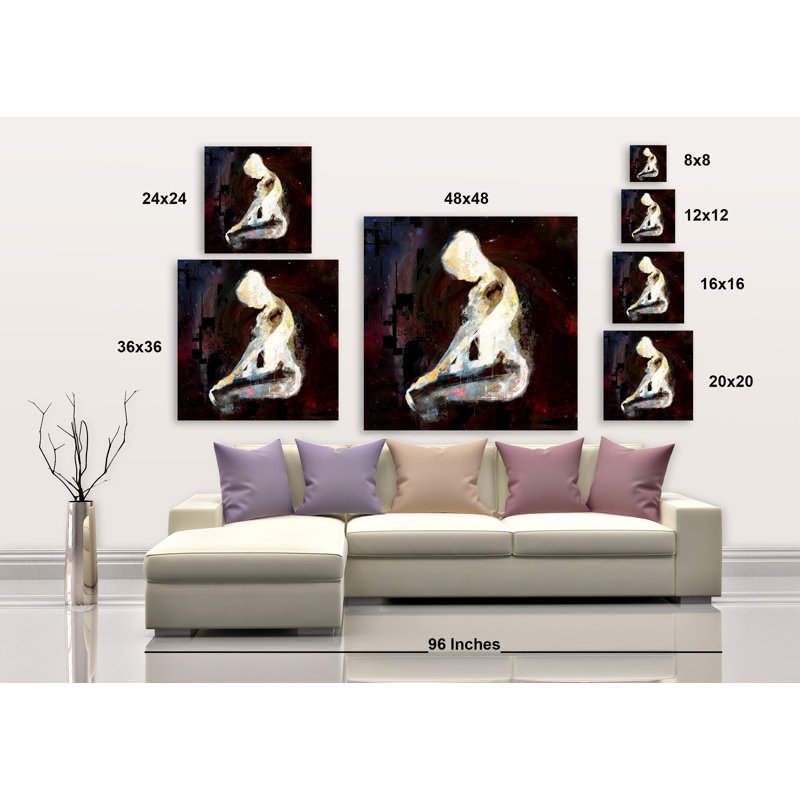 Au-delà de la beauté III - peinture sur toile tendue, H 8 po x l 8 po x P 0,75 po