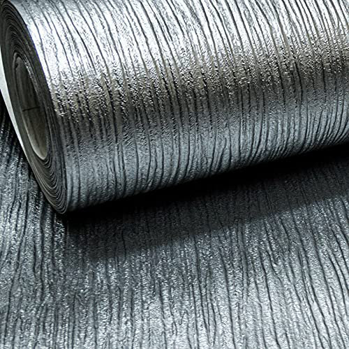 Alejah Black Texture Metalic wallpaper 10m x 53cm Textur Roll
