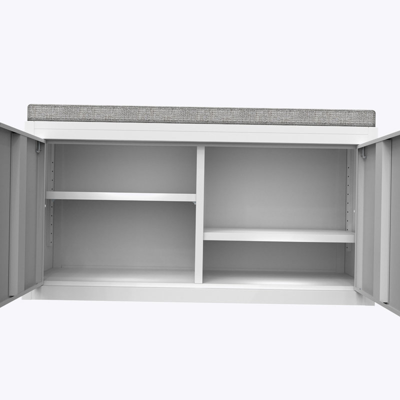 Polyester Blend Upholstered Storage Bench