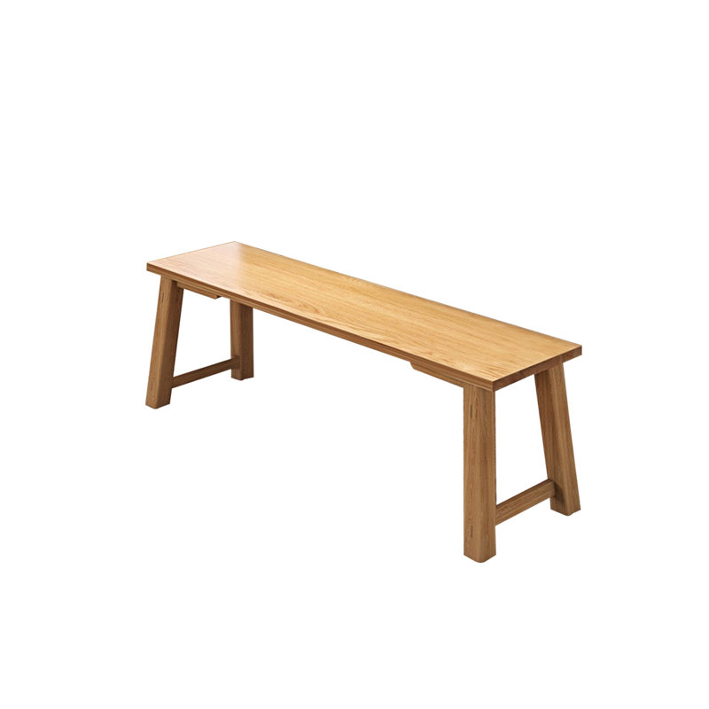 Nobuo Solid Wood Bench, 16.92" H x 70.86" W x 14.96" D