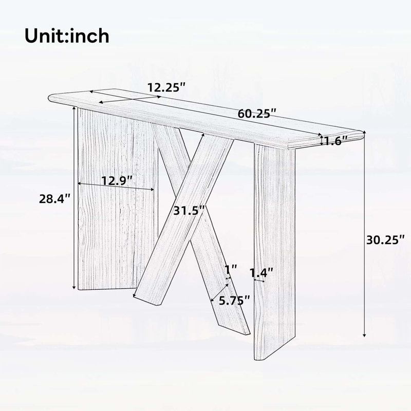Console minimaliste pour vestibule et salon