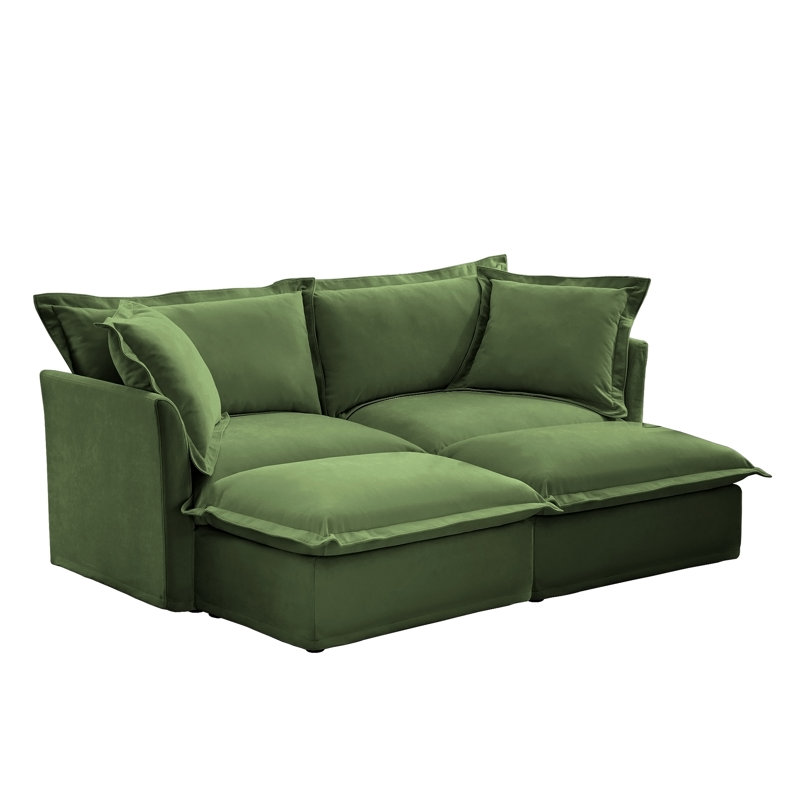 Canapé-lit surdimensionné polyvalent avec combos repose-pieds pour le confort de la maison