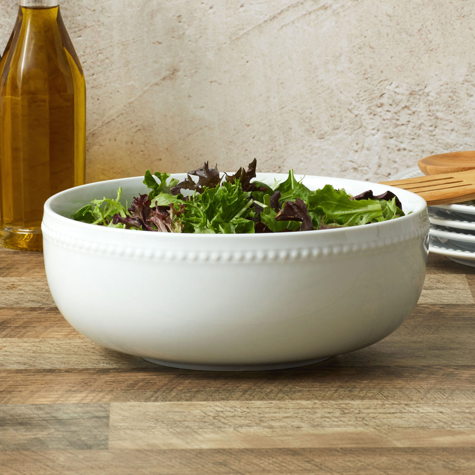 Fitz and Floyd Everyday White Beaded Platter