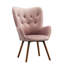 Chaise d'appoint en velours mauve, ensemble de pieds en bois massif, chaise à dossier contemporain en velours, structure en bois-1985990013