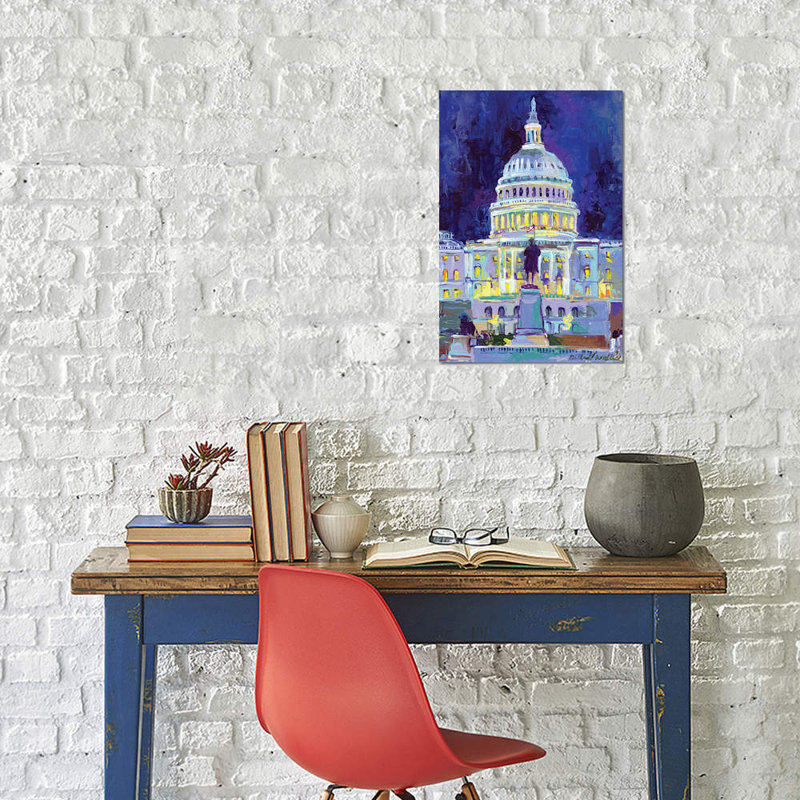 Washington, D.C. by Richard Wallich - No Frame Painting on Canvas, 66.04 cm H x 45.72 cm W x 3.175 cm D