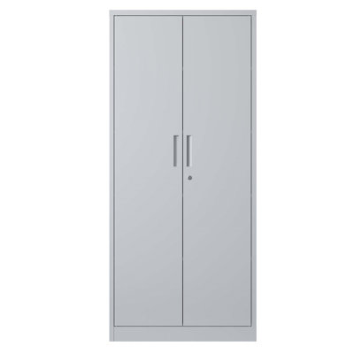 High - Quality Metal Storage Cabinet With Locking System And Multiple Shelves, Ideal For Garage, Office, Classroom And Pantry Storage
