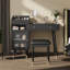 Ensemble de coiffeuse moderne avec tiroirs, armoire et port de charge, ensemble de coiffeuse avec tabouret pour petits espaces-720630872
