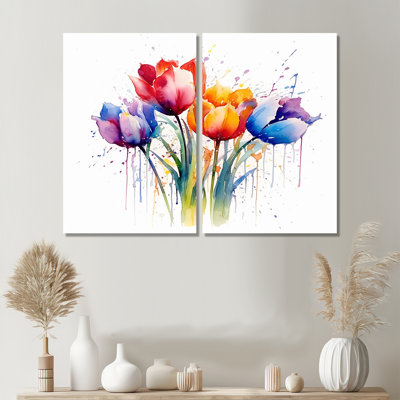 Herald - Art mural traditionnel rose