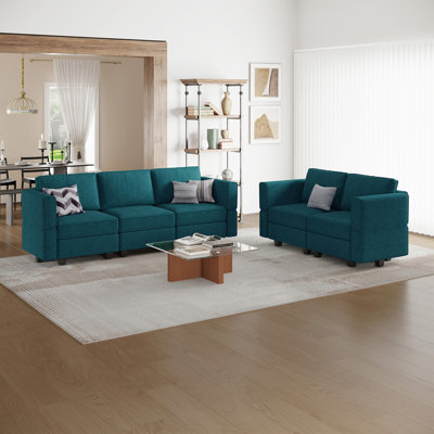 Canapé modulaire en velours Teangela