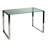 Remi Glass Stainless Steel Writing Desk