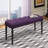 Purple Bench For Dining Occasion Option - With Solid Wood Frame & Black Finish 48 X 16 19.5 In By Turned Legs Dark 48W 16D 19.5H-1994282679