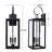 25.5in. Large Black Dusk To Dawn Outdoor Wall Lantern Sconce With Tempered Glass And Closed Bottom-349513191