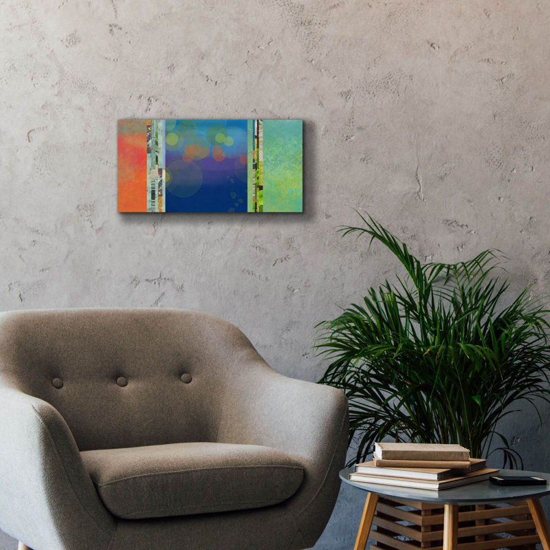 «Nighttime Two» par Jan Weiss, art mural sur toile, H 12 po x l 24 po x P 0,75 po