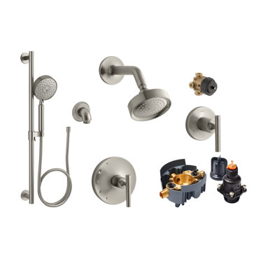 Kohler Purist Rite Temp Showering Kit with Multi-function handshower and slidebar