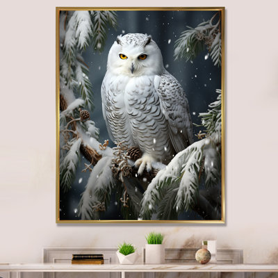 Snowy Owl Winter Watch I - Art mural animal hibou