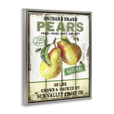  «Farm Orchard Pears», art mural encadré sur toile flottante par Creatif Belle