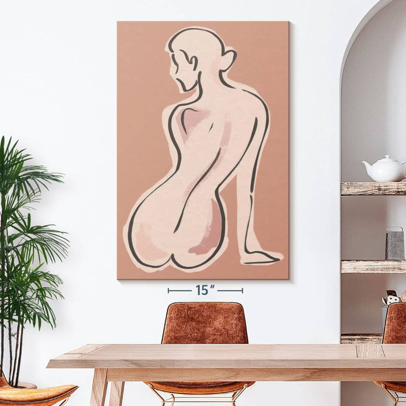 Belles lignes féminines sur toile, H 51 po x l 34 po x P 1,25 po