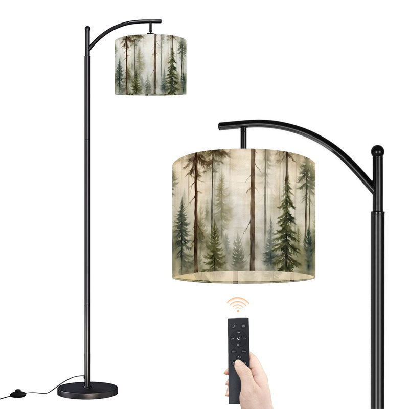 Lampe sur pied à arc avec abat-jour réglable Misty Forest